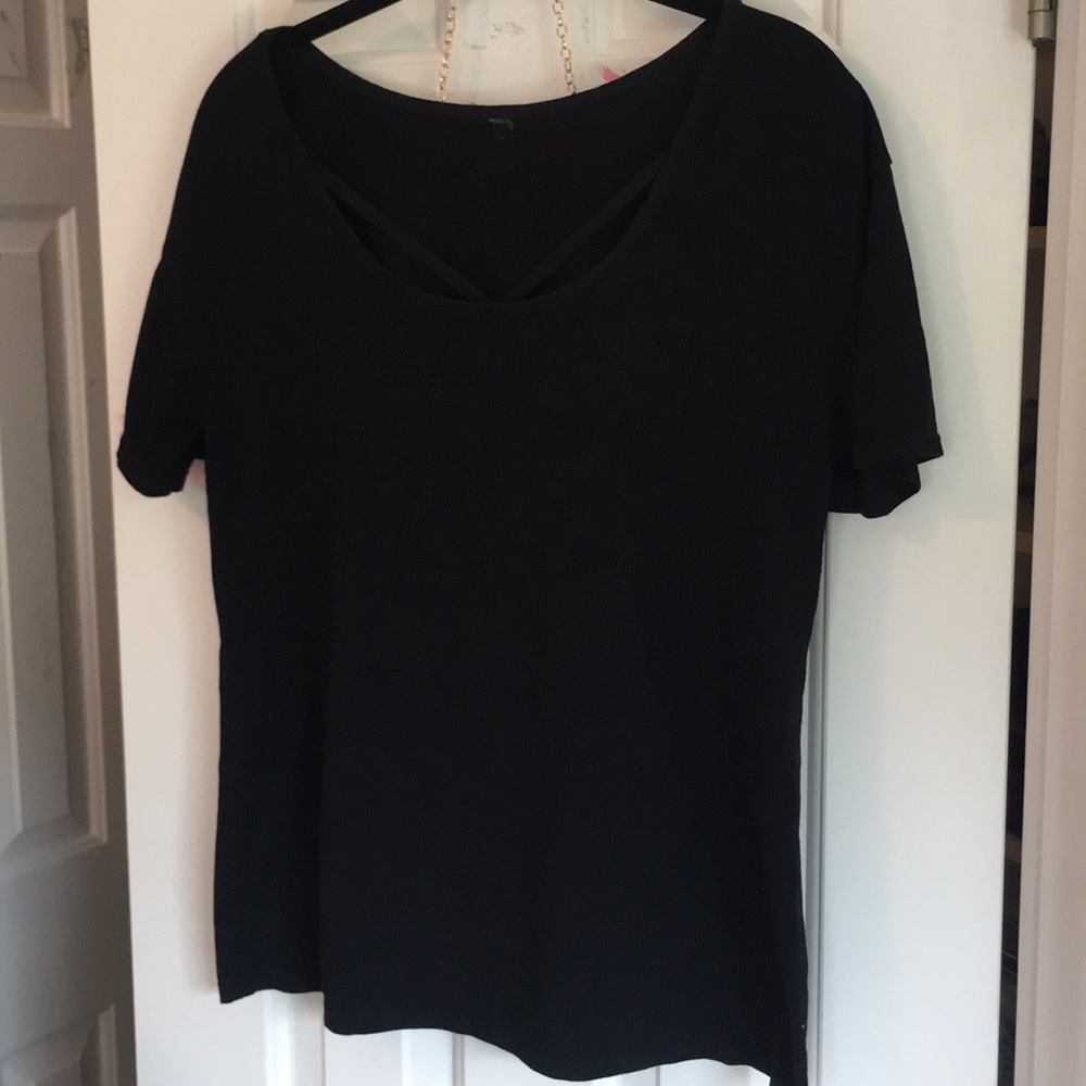 black t-shirt